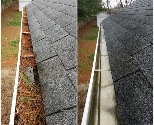 Gutter cleaning service in the woodlands
